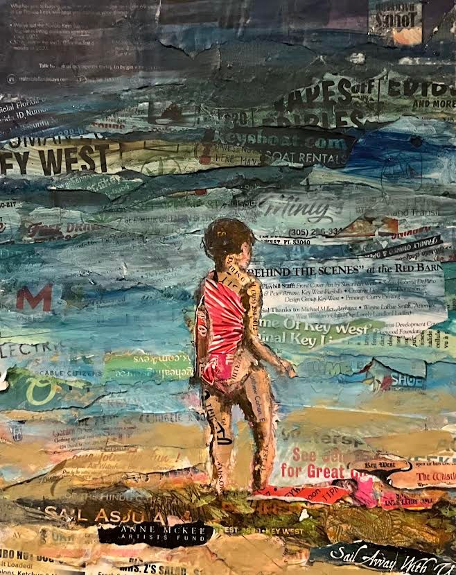 Little Beach Bum mixed media on canvas 14 x 11 in. Little Beach Bum mixed media on canvas 14 x 11 in.